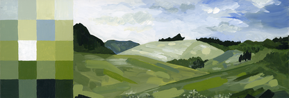 "Rolling English Hills" Original Painting