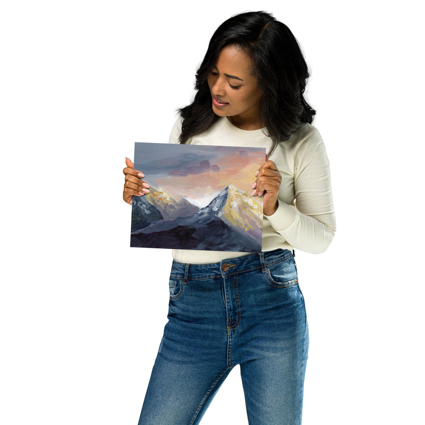 A Sunset Cast on Mountains