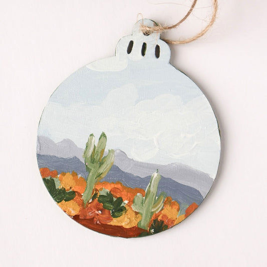 Desert Cactus Hand Painted Ornament