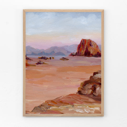 "The Warmth of Sand and Rocks" Print