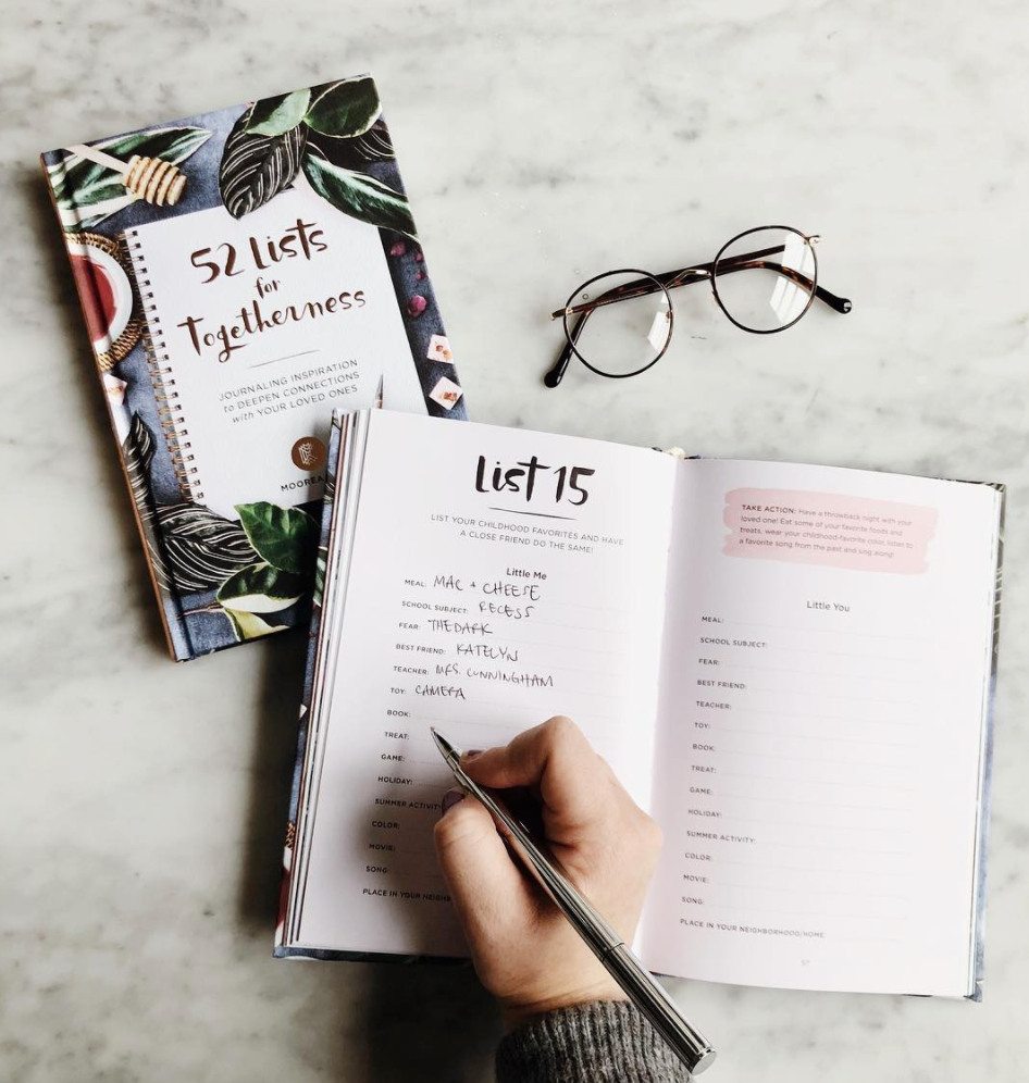 52 Lists for Togetherness: A Guided Journal for Relationships by Moorea Seal