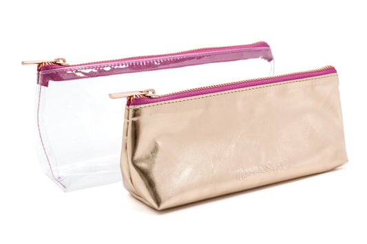 Two in One Metallic Pouch