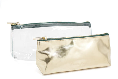 Two in One Metallic Pouch